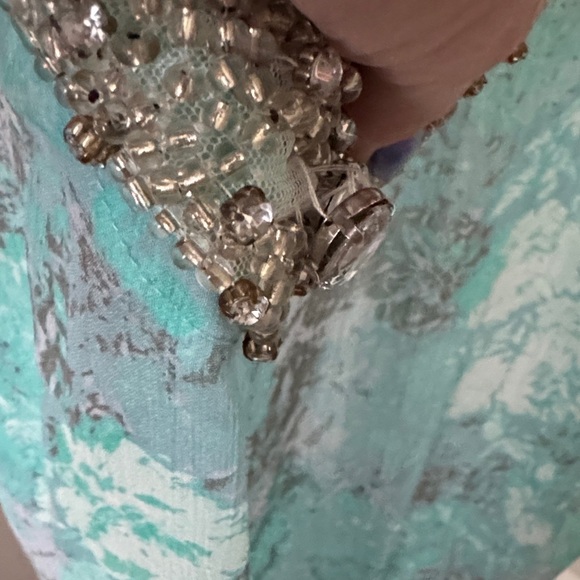 Maurices Teal and Gray Patterned Top - Picture 4 of 9